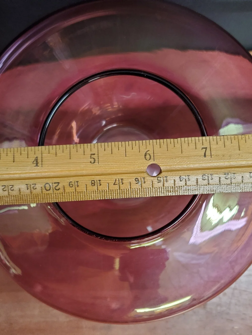 Modern Art Glass Pink Iridescent Bowl or Vase